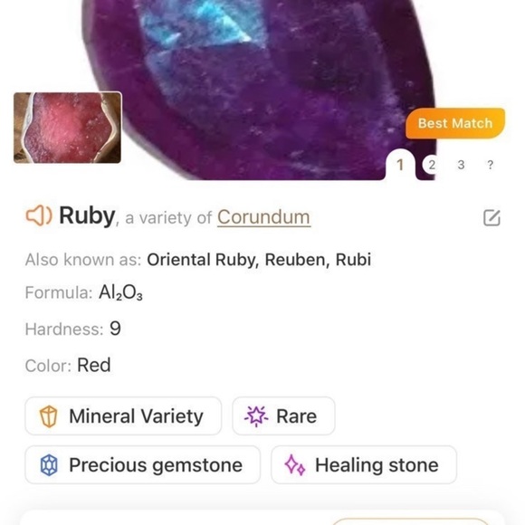 Magical unicorn ruby aquamarine long pendant with necklace - Picture 8 of 10